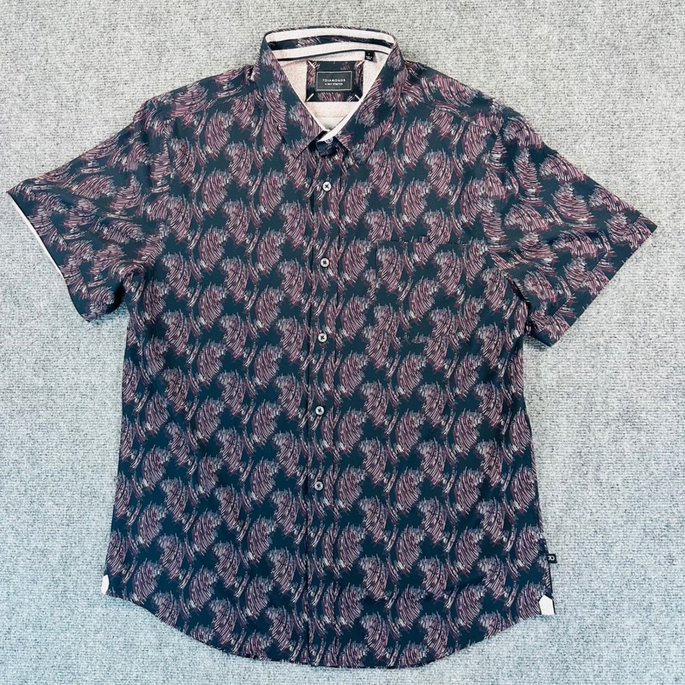 [Lot of 2] 7Diamonds Mens L 4-Way Stretch Button Up Shirt Performance Sweat Wick - Picture 2 of 10